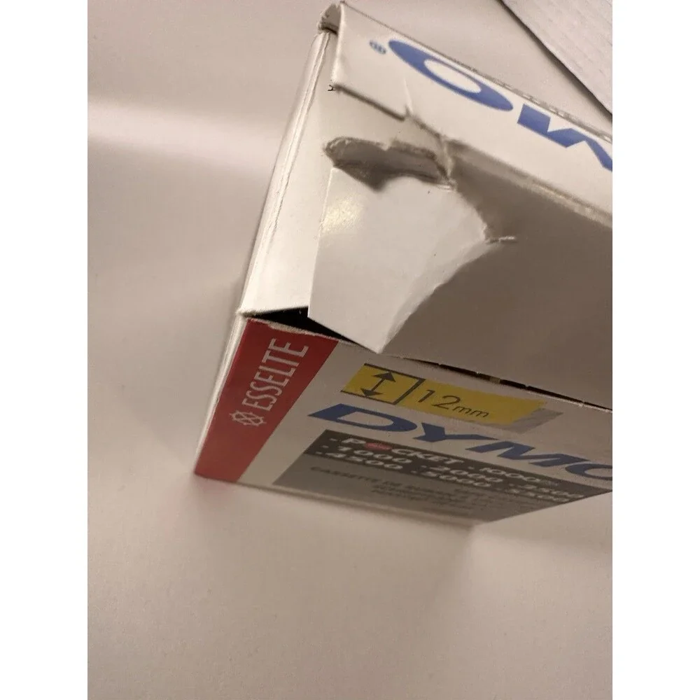 Dymo Tape Cassette Black Clear 12mm .5” x 23’ Lot Of 14